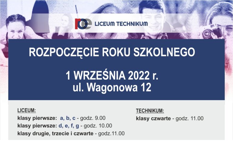Rozpoczęcie roku w liceum i technikum ROE Wrocław